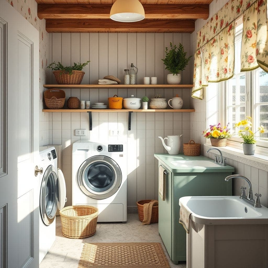 Cottagecore Laundry Room design example 2
