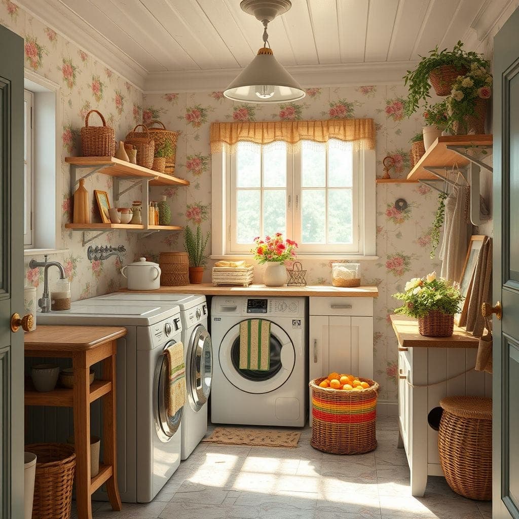 Cottagecore Laundry Room design example 4