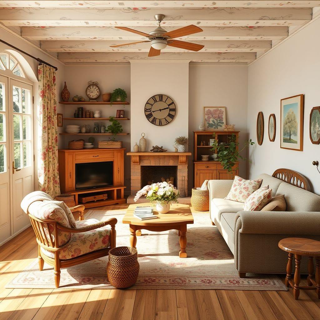 Cottagecore Living Room design example 1