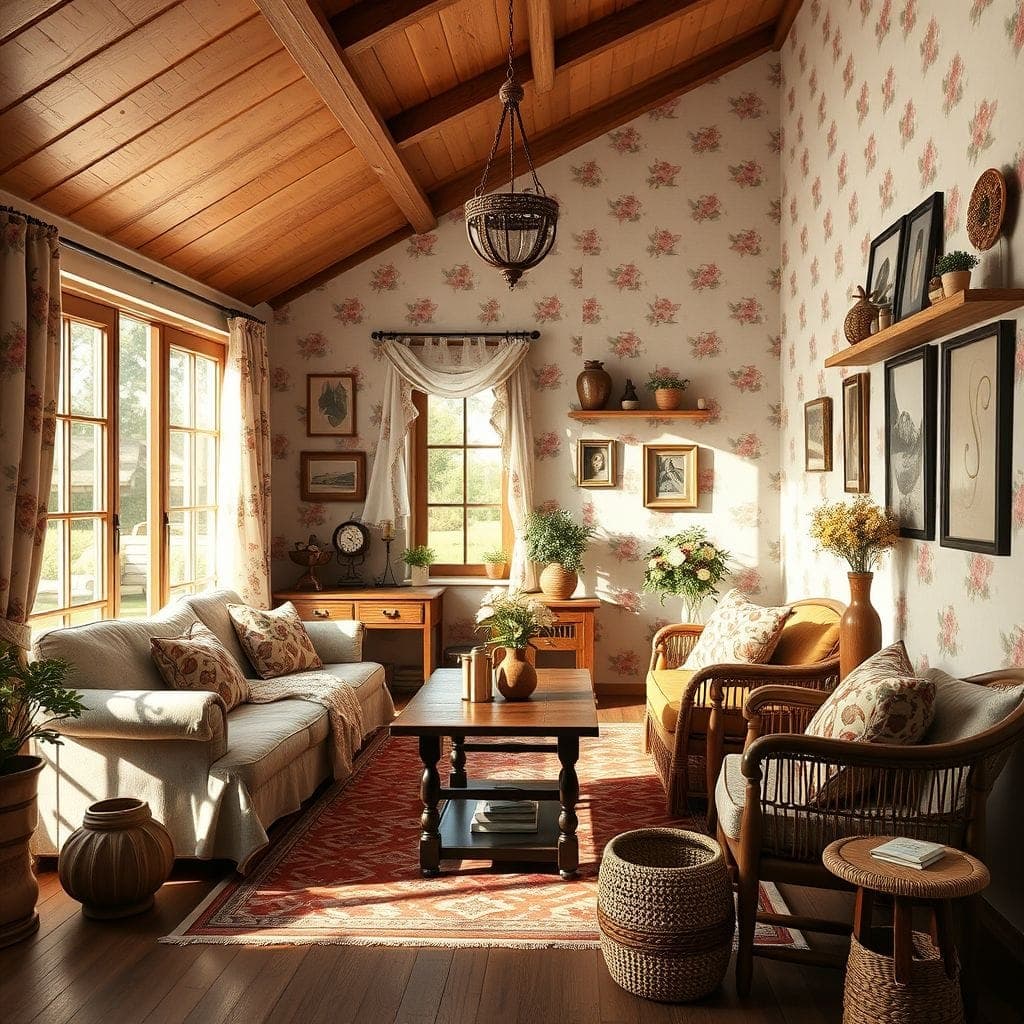 Cottagecore Living Room design example 4