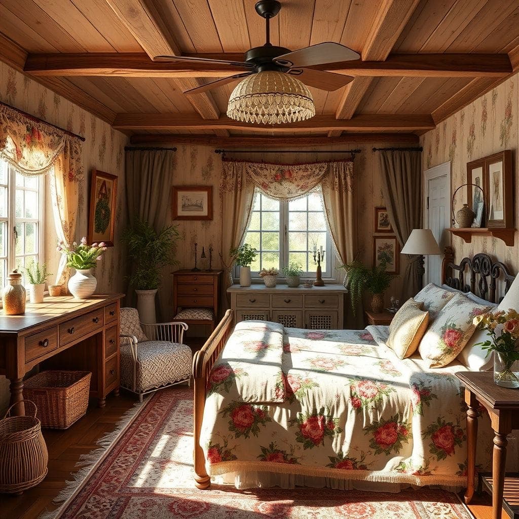 Cottagecore Master Bedroom design example 3