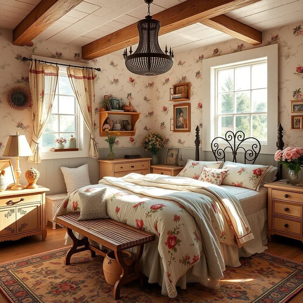 Cottagecore Master Bedroom design example 4