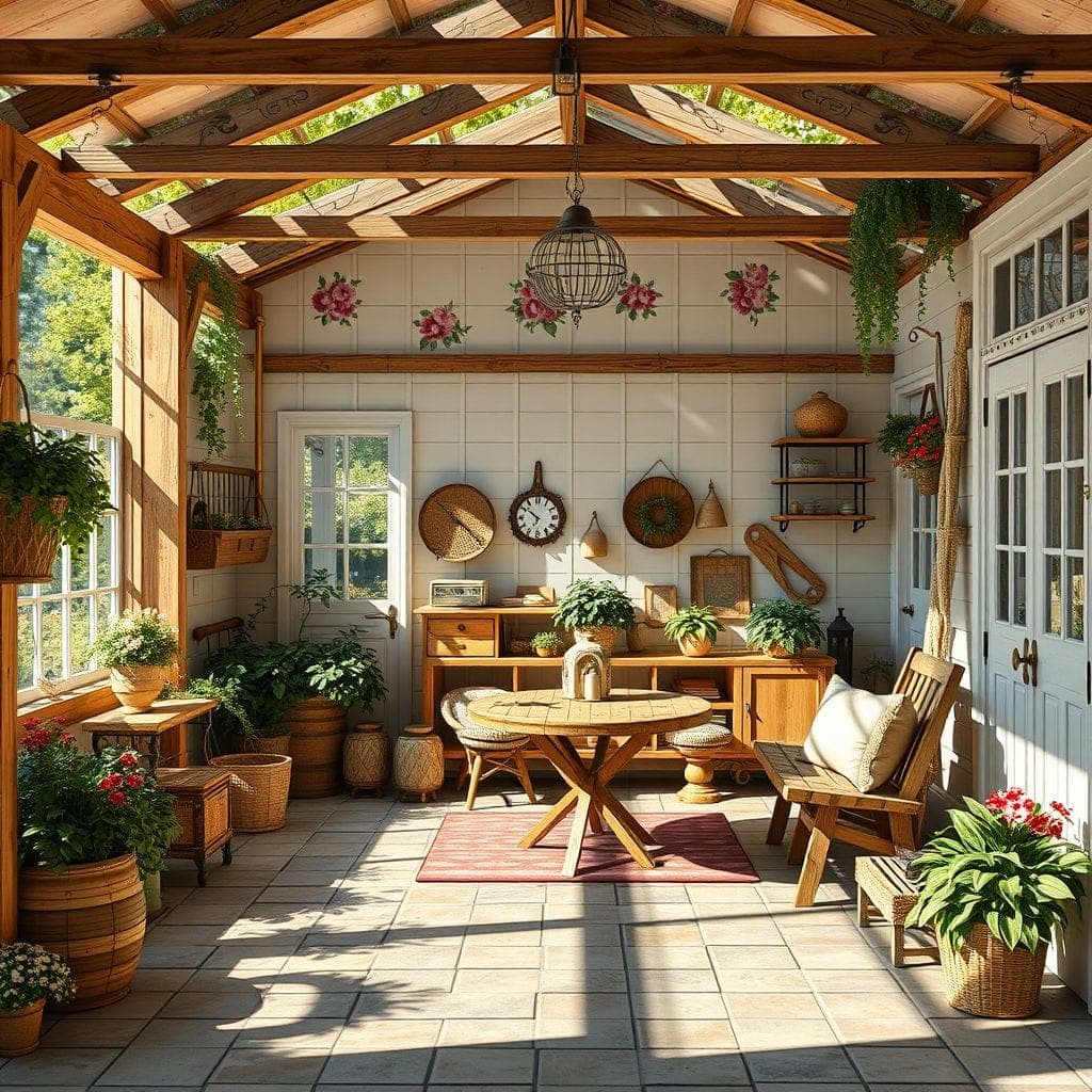 Cottagecore Outdoor Garage design example 1