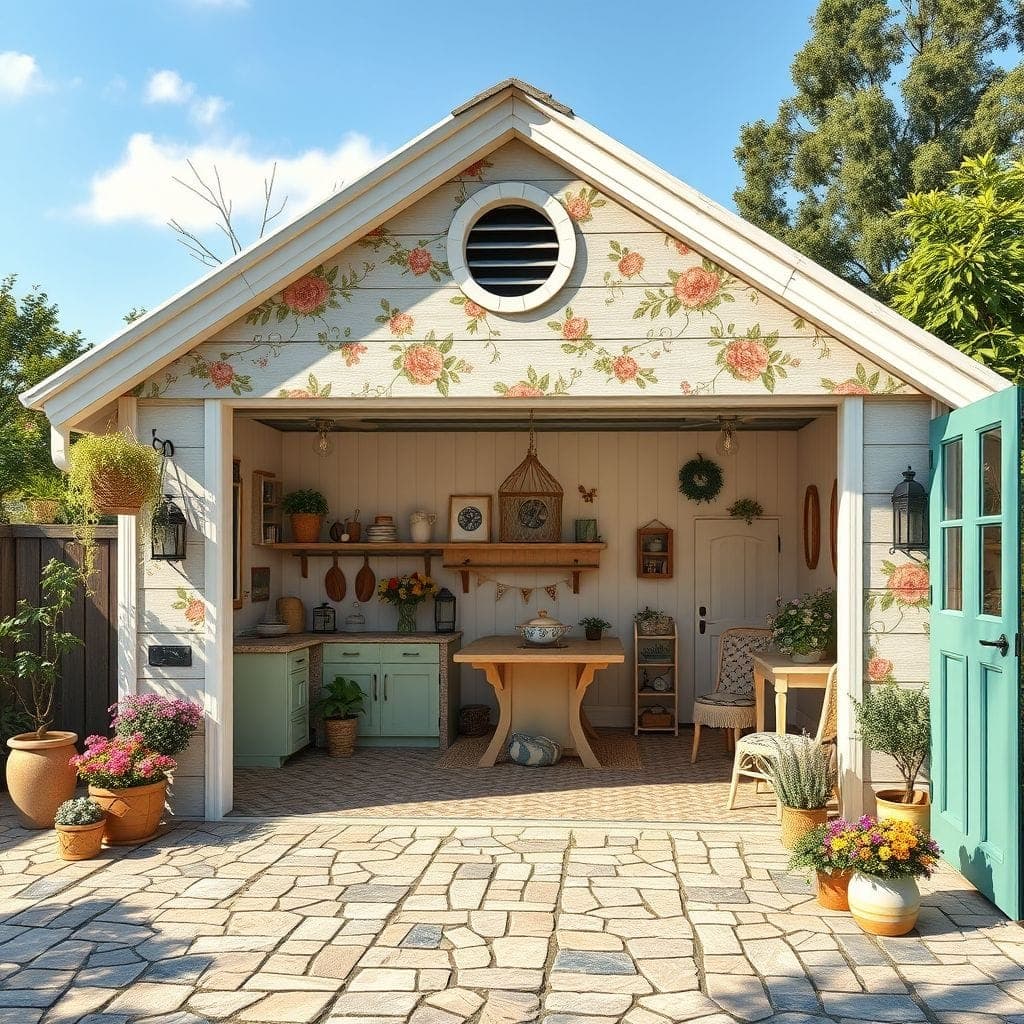 Cottagecore Outdoor Garage design example 3