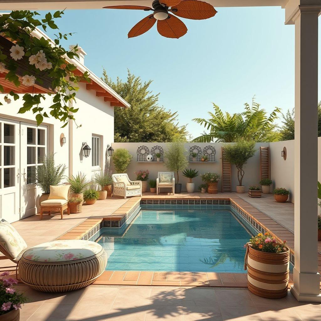 Cottagecore Outdoor Pool Area design example 3