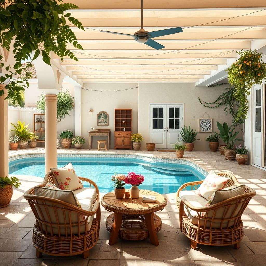 Cottagecore Outdoor Pool Area design example 4