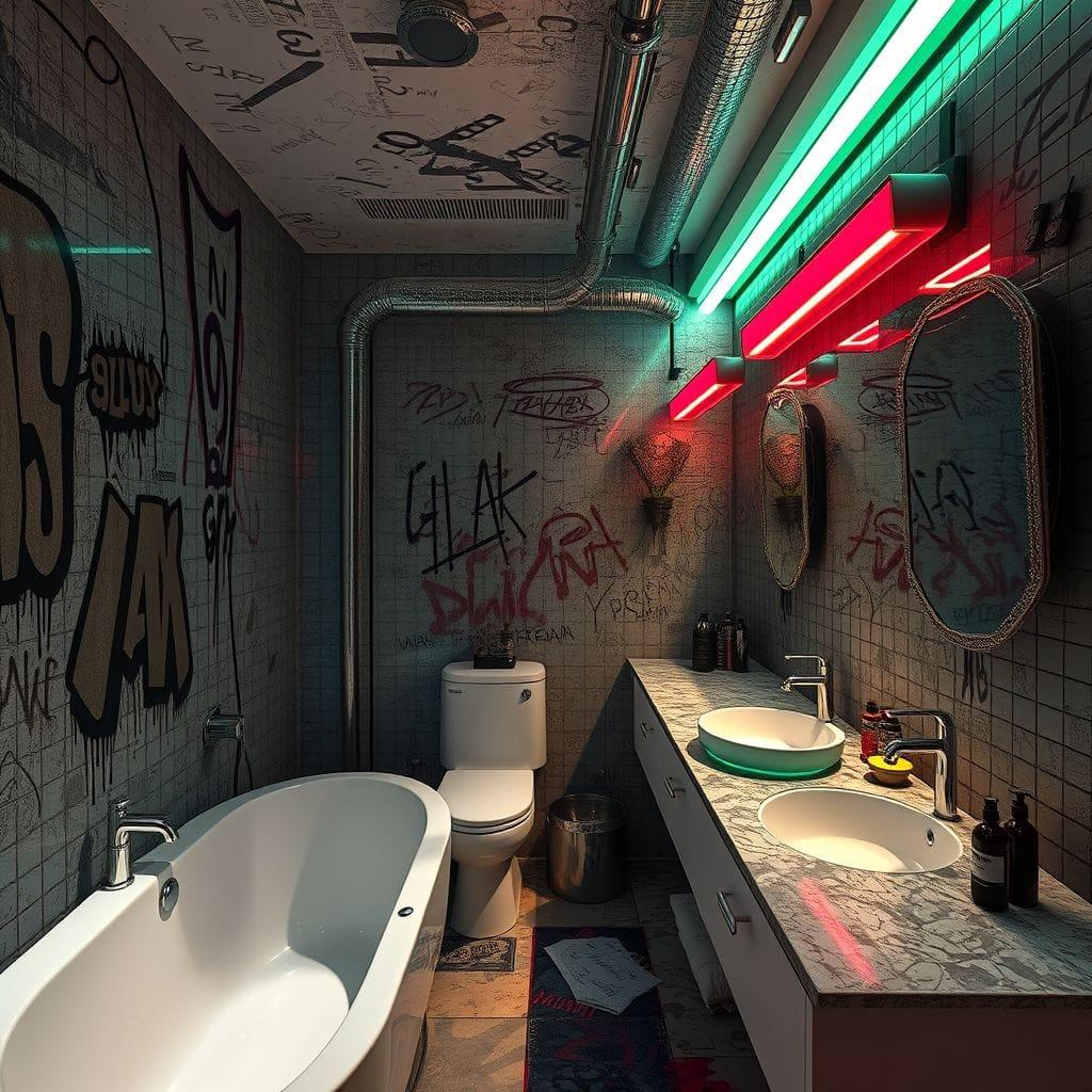Cyberpunk Bathroom design example 2