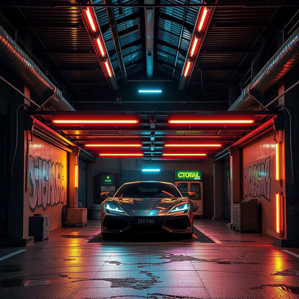 Cyberpunk Carport design example 2
