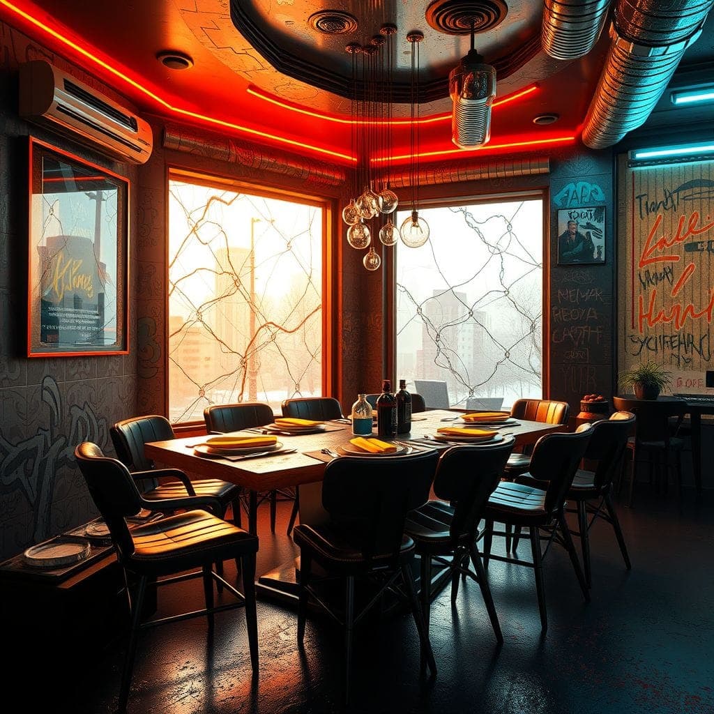 Cyberpunk Dining Room design example 2