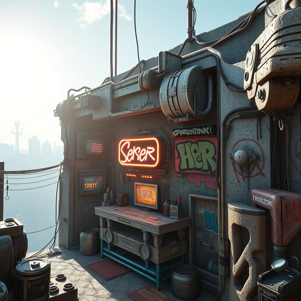 Cyberpunk Drop Zone design example 2