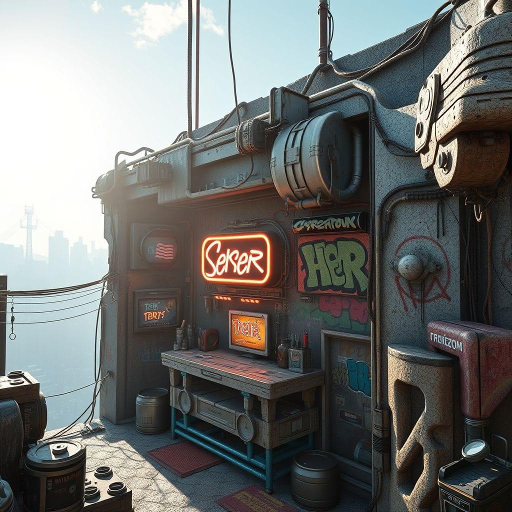 Cyberpunk Drop Zone design example 2