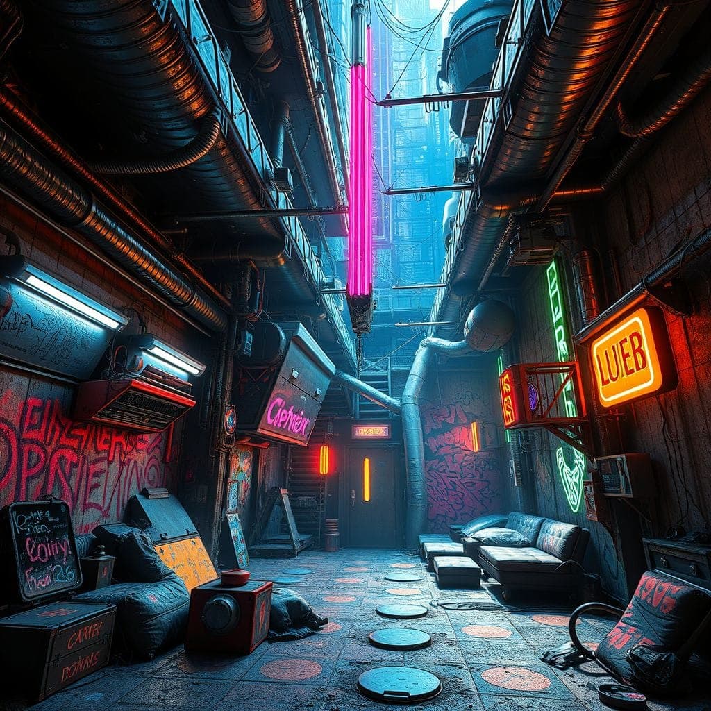 Cyberpunk Drop Zone design example 3
