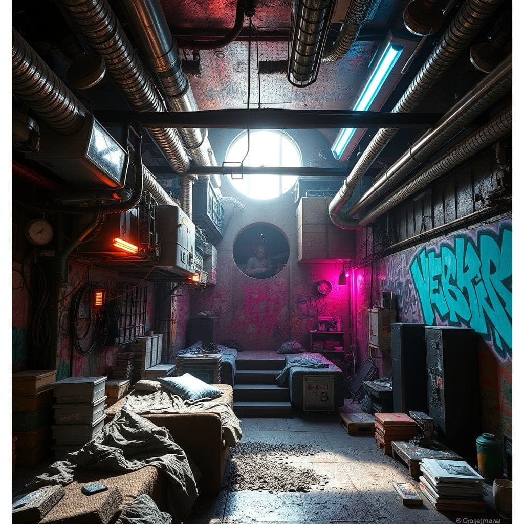 Cyberpunk Drop Zone design example 4