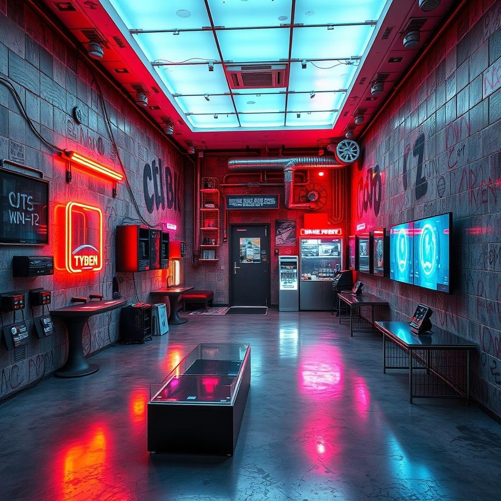 Cyberpunk Exhibition Space design example 3