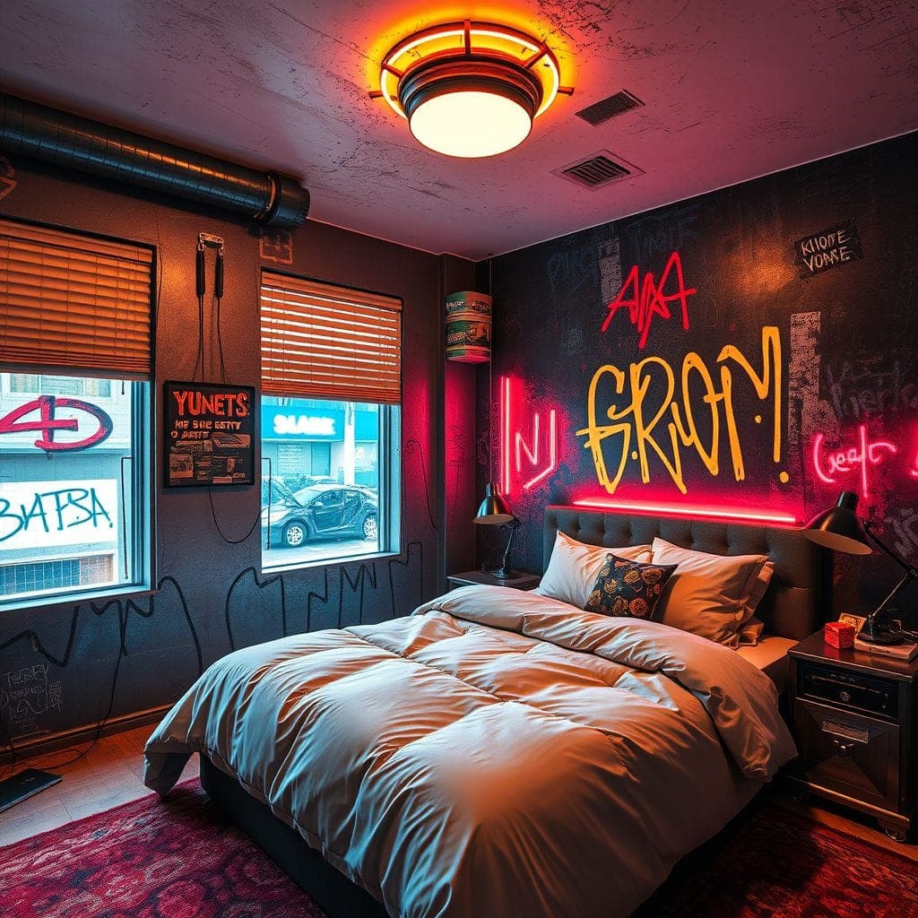 Cyberpunk Guest Room design example 2