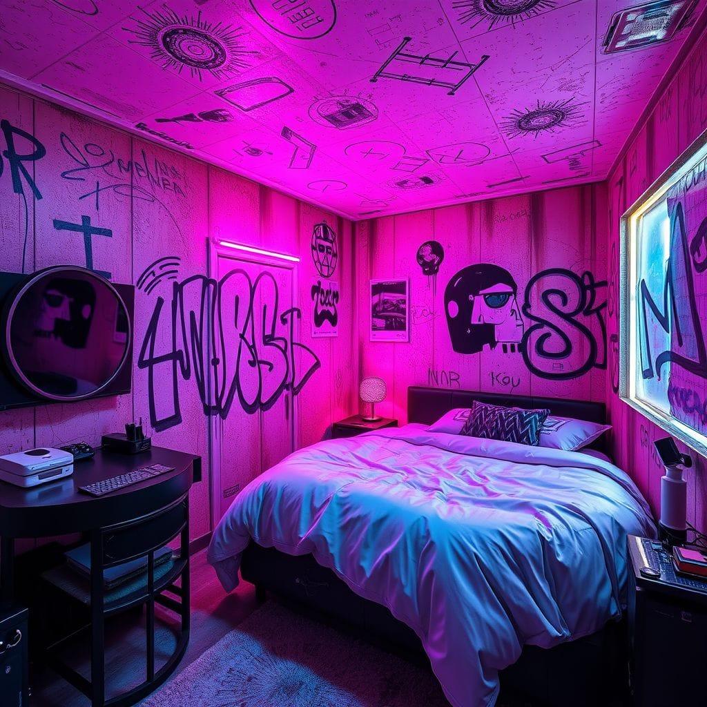 Cyberpunk Guest Room design example 4