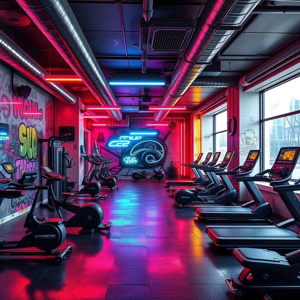 Cyberpunk Gym design example 3