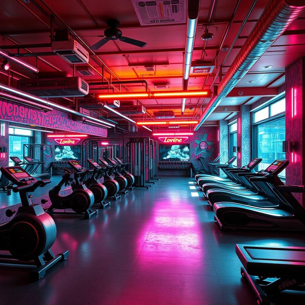 Cyberpunk Gym design example 4