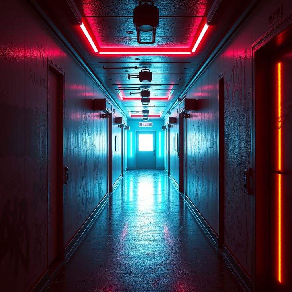 Cyberpunk Hallway design example 4