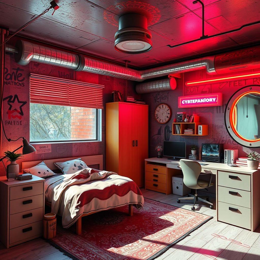 Cyberpunk Kids Room design example 4