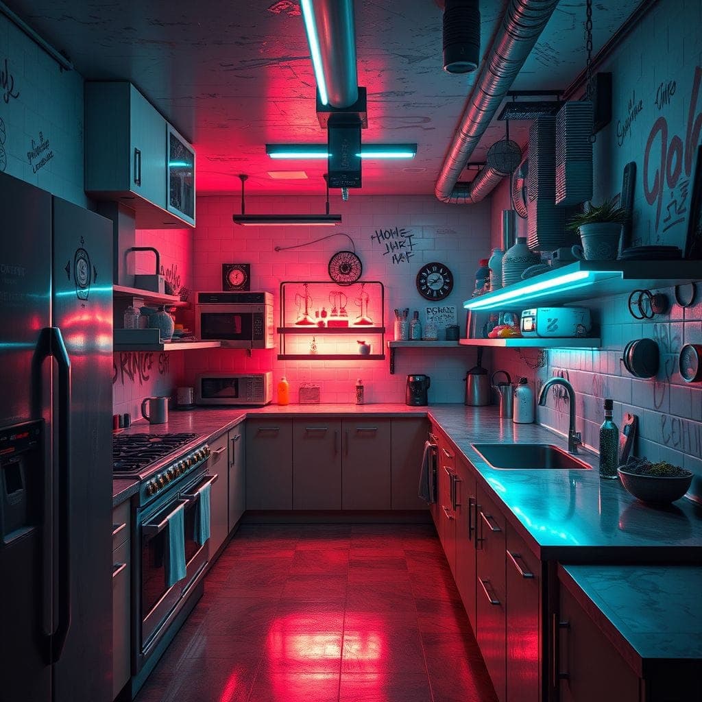 Cyberpunk Kitchen design example 2