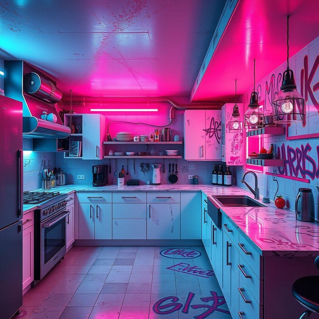 Cyberpunk Kitchen design example 3