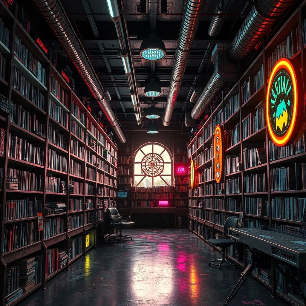 Cyberpunk Library design example 1