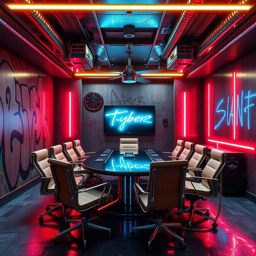 Cyberpunk Meeting Room design example 3