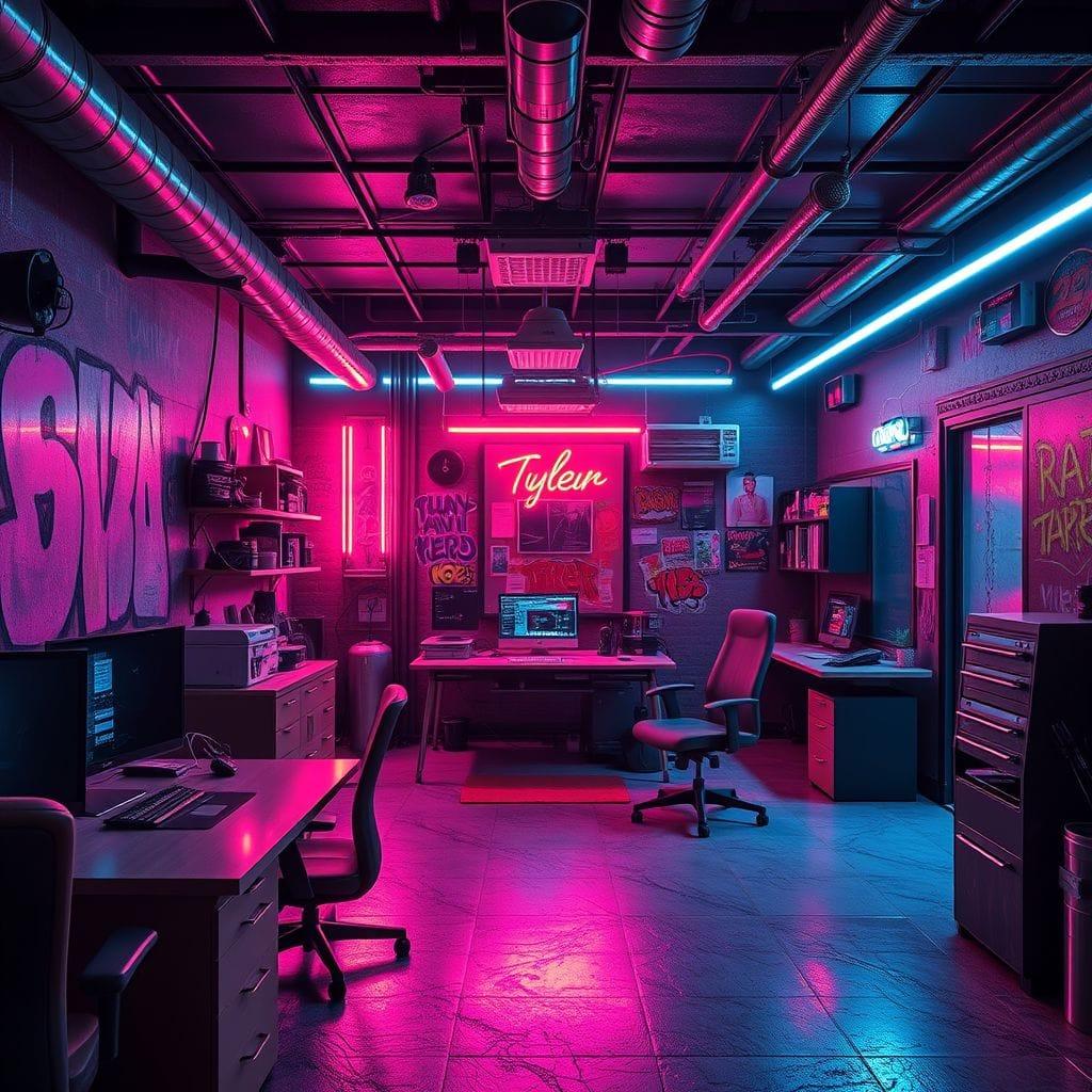 Cyberpunk Office design example 2