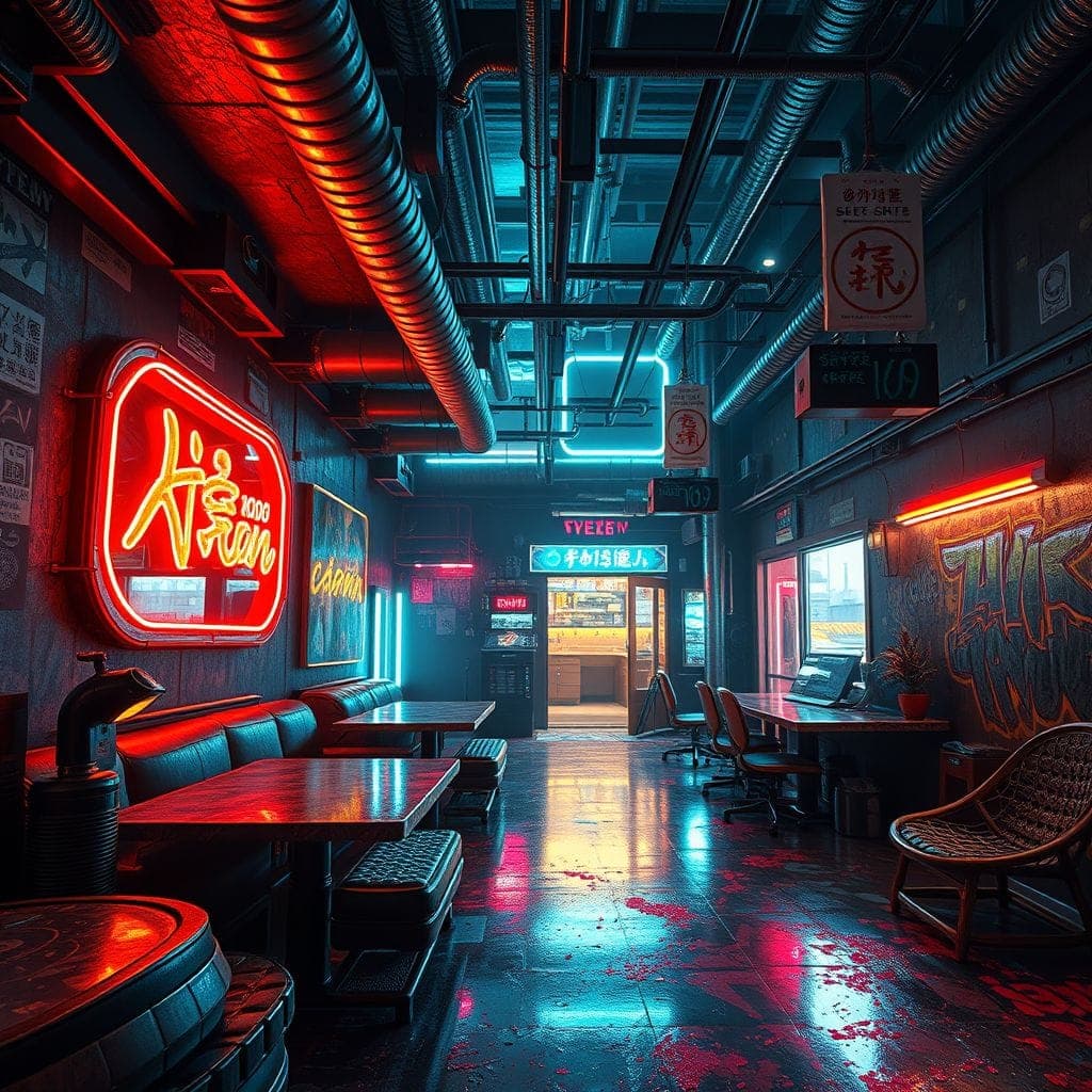 Cyberpunk Onsen design example 2