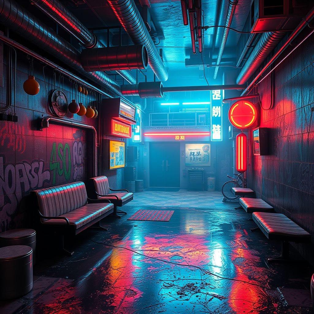 Cyberpunk Onsen design example 3