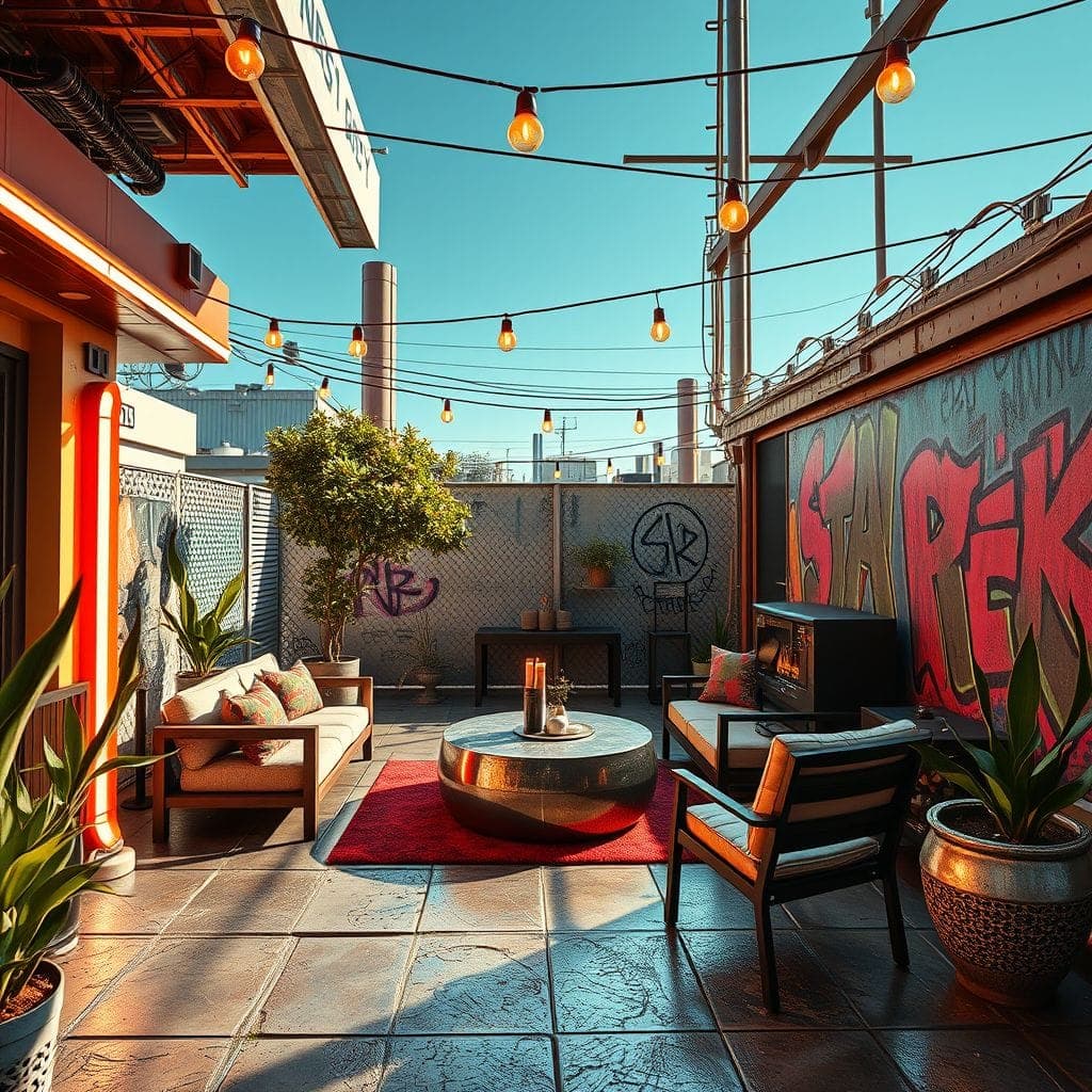 Cyberpunk Outdoor Patio design example 2