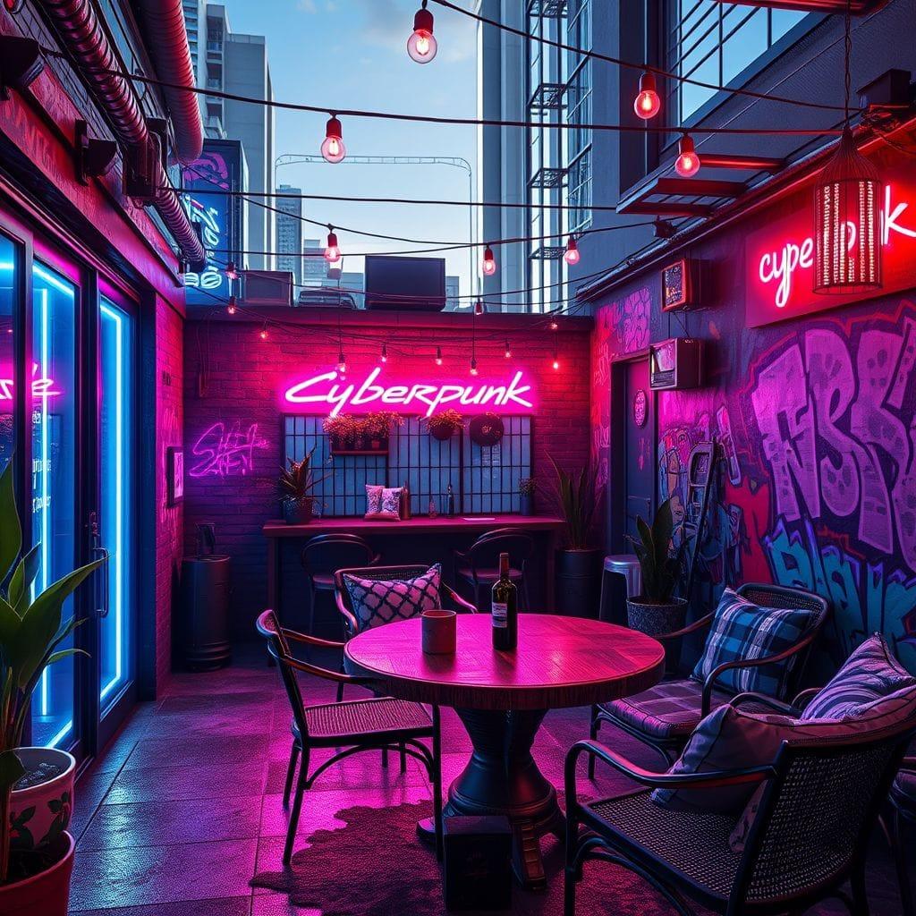 Cyberpunk Outdoor Patio design example 3