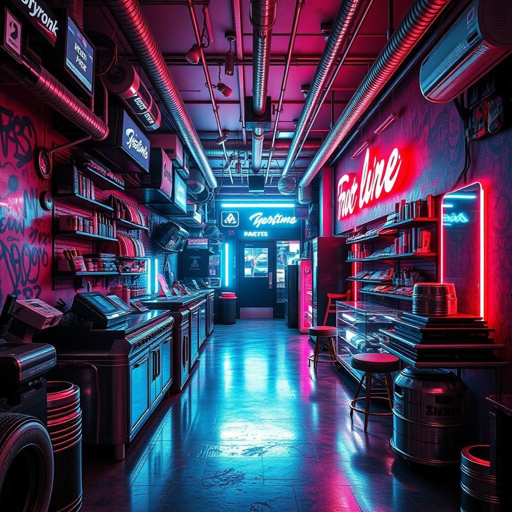 Cyberpunk Store design example 3