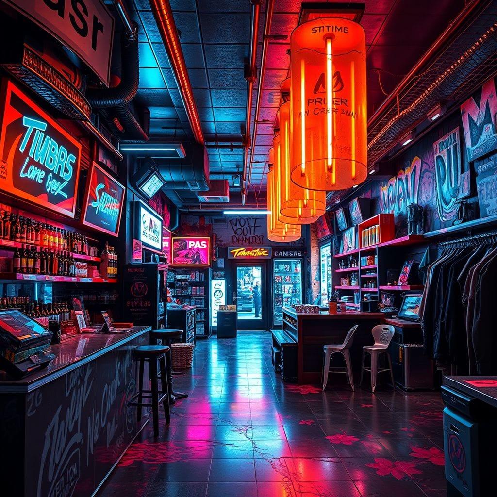 Cyberpunk Store design example 4