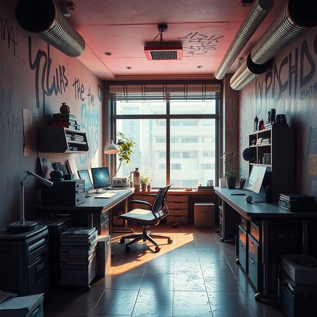 Cyberpunk Study Room design example 3