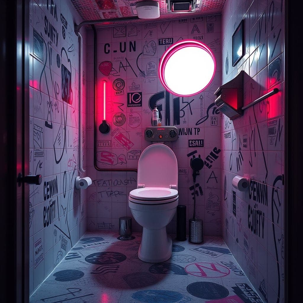 Cyberpunk Toilet design example 1