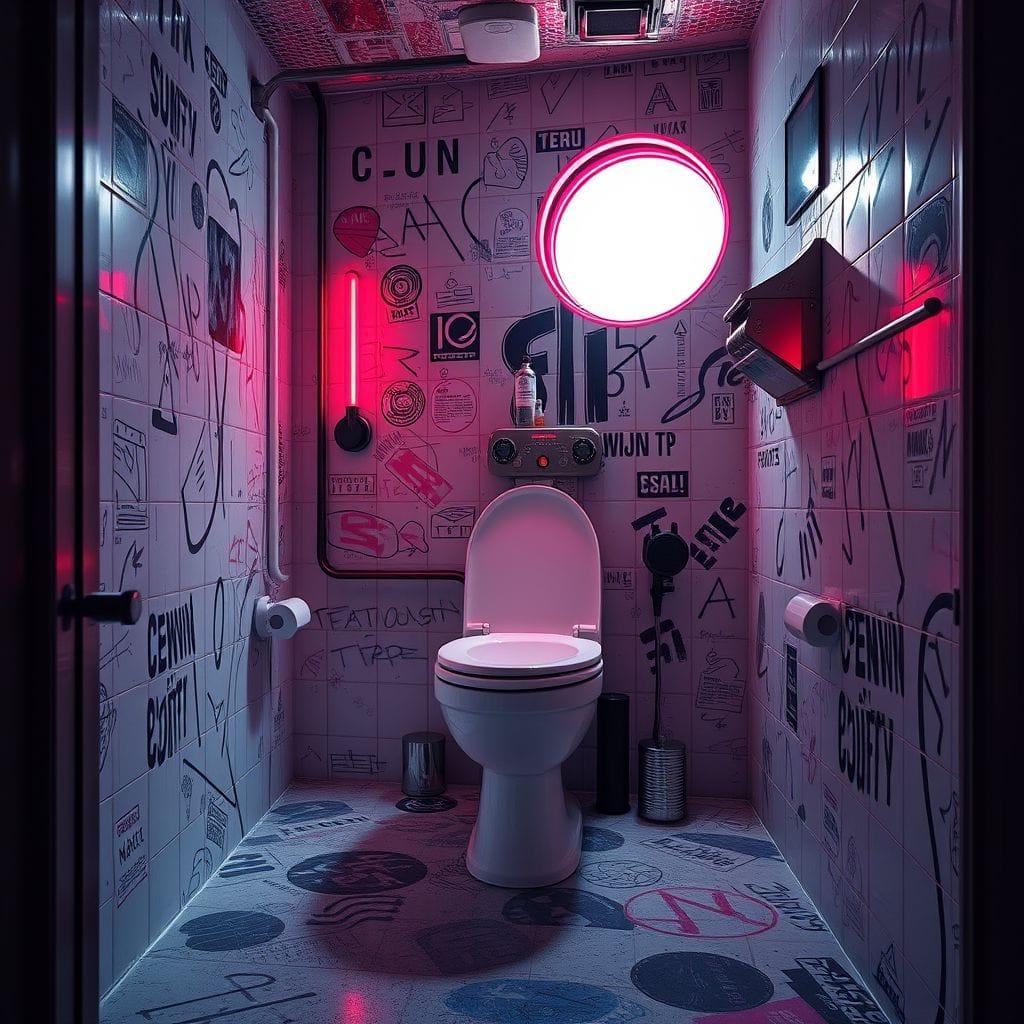 Cyberpunk Toilet design example 1