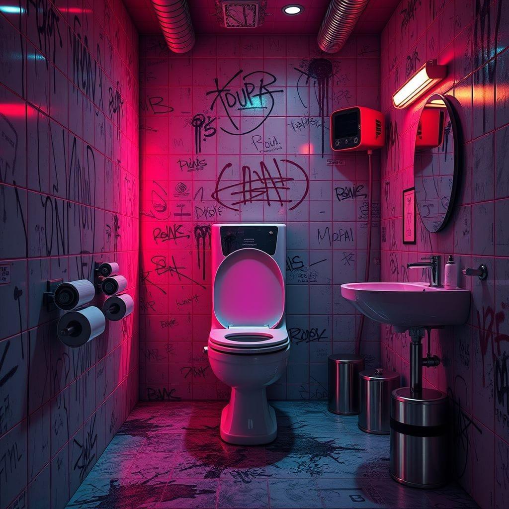 Cyberpunk Toilet design example 2