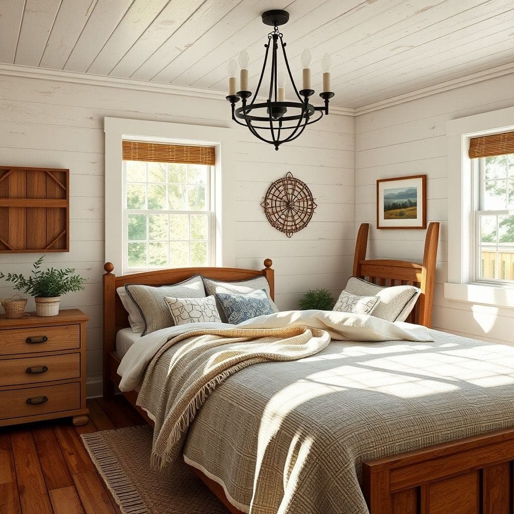 Farmhouse Bedroom design example 1