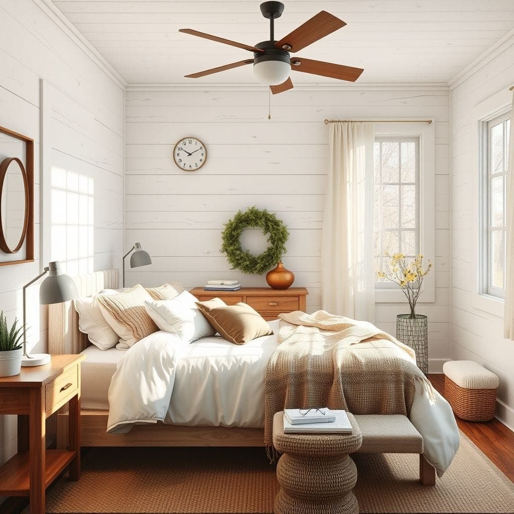 Farmhouse Bedroom design example 4