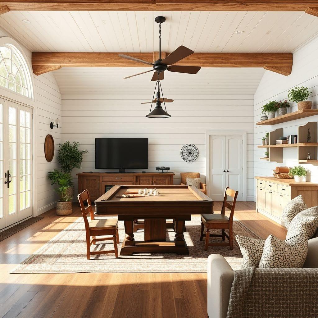 Farmhouse Game Room design example 1