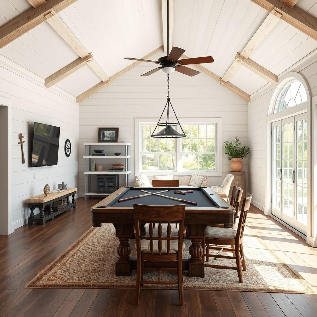 Farmhouse Game Room design example 4