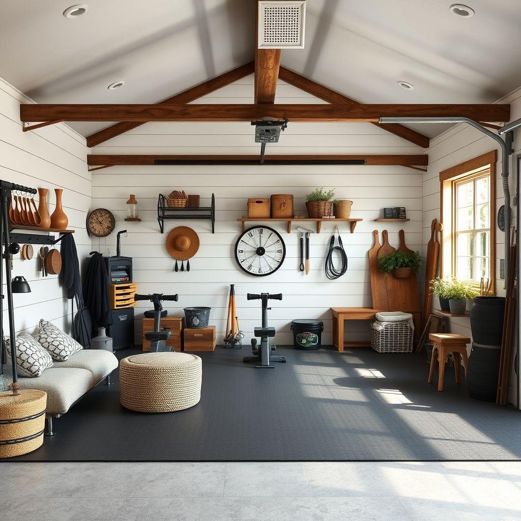 Farmhouse Garage Gym design example 1