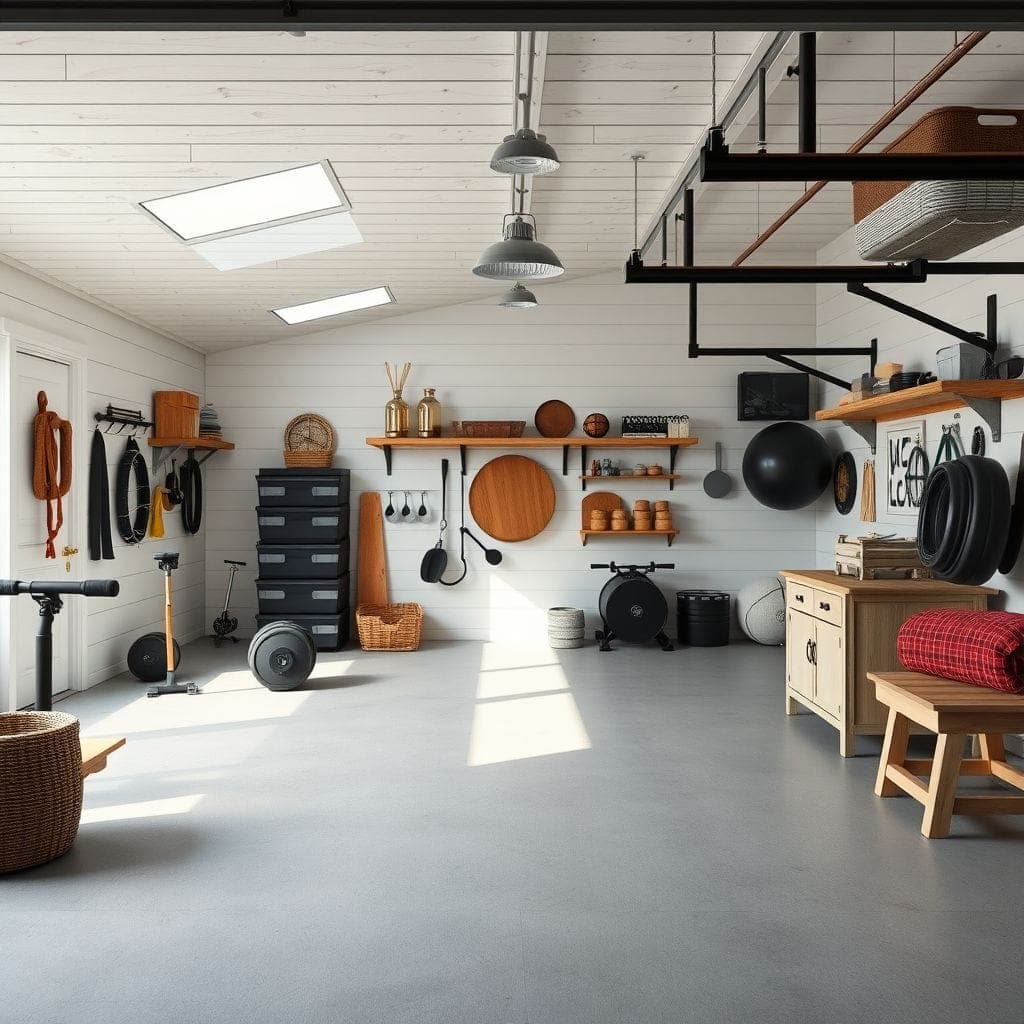 Farmhouse Garage Gym design example 2