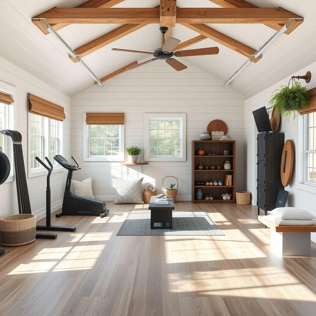 Farmhouse Home Gym design example 2