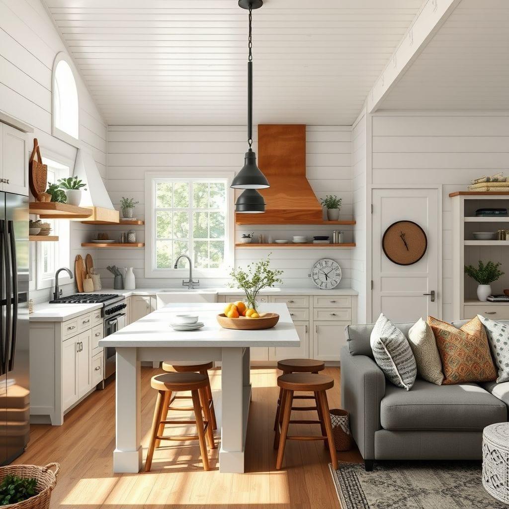 Farmhouse Kitchen Living Combo design example 1