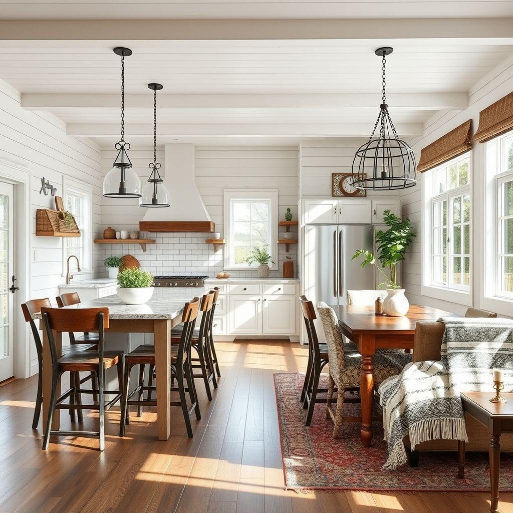 Farmhouse Kitchen Living Combo design example 4