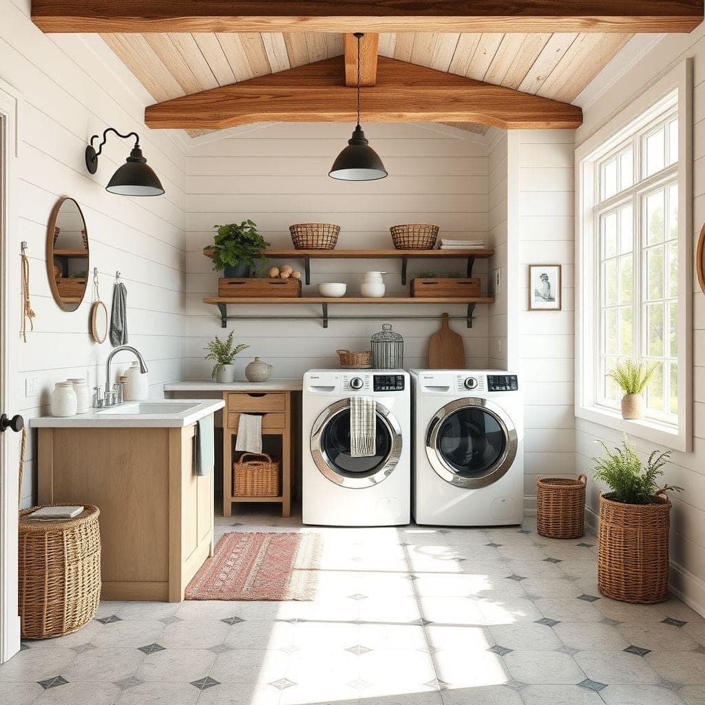 Farmhouse Laundry Room design example 4
