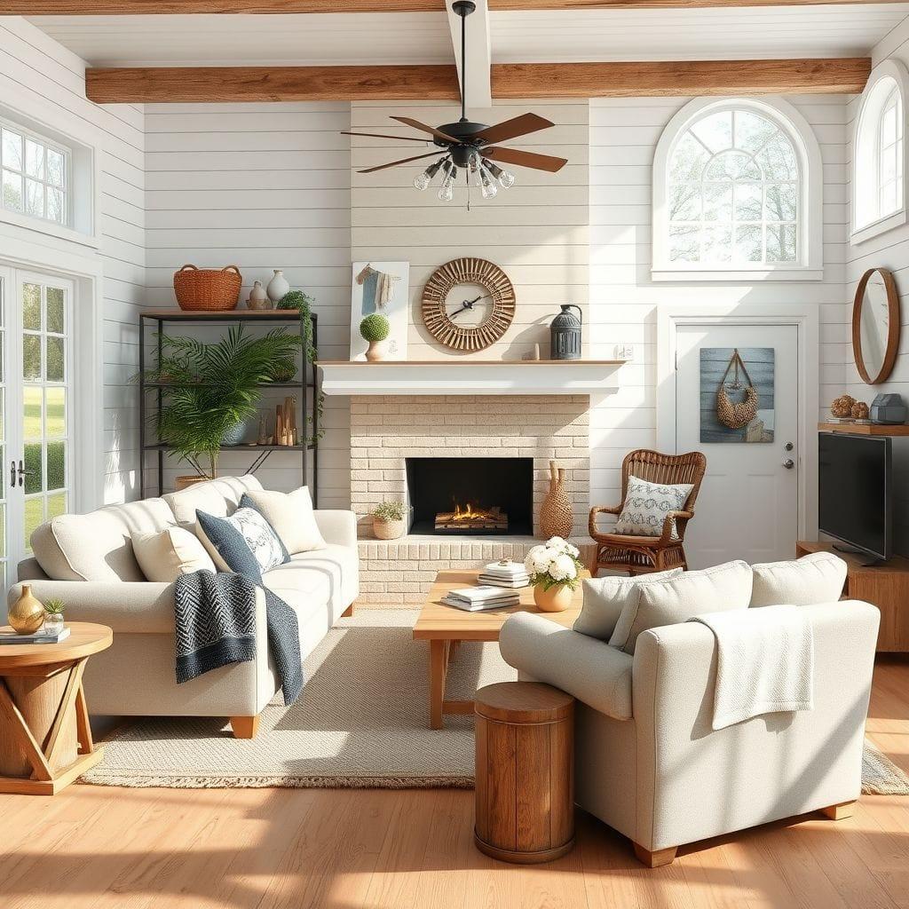 Farmhouse Living Room design example 1